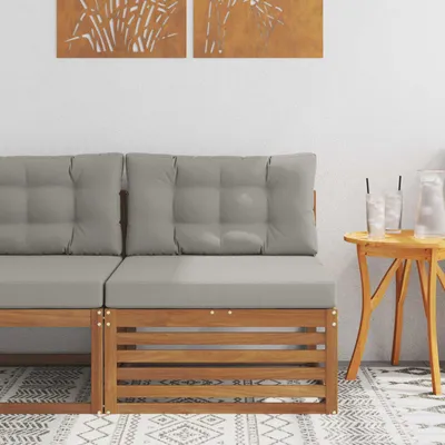 Produktbild von "SALE 2026"Outdoor Mittelsofa/Couchgarnitur - CLORIS - Outdoor-Möbel - für Garten/Terrasse - Massivholz Akazie Natur - Gartensofas NeuMöbel197698