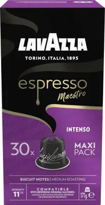Zdjęcie produktu dla Lavazza NCC Alu Espresso Intenso Maxi Pack – opakowanie zawierające 30 kapsułek, 171 g