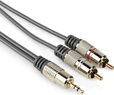 Image de Allteq ALTQ-AU-280, 3,5 mm, mâle, 2 x RCA, mâle, 5 m, noir