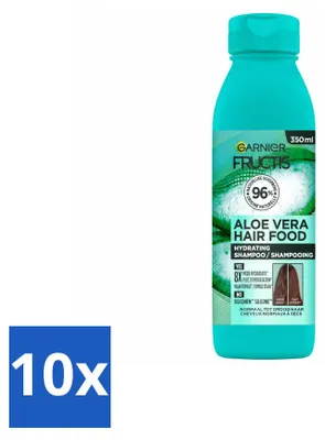 Produktbild von 10 x Garnier Fructis Hair Food Aloe Vera Shampoo für normales bis trockenes Haar 350 ml - Vorteilspackung - 10 Stücke
