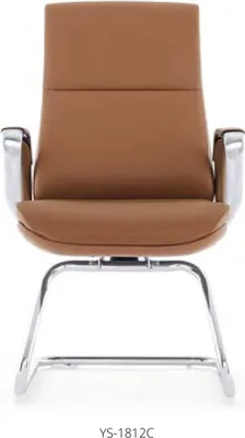 Produktbild von Lederstuhl in Schwarz mit Edelstahlrahmen modern und elegant