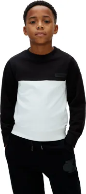 Produktbild von Calvin Klein Jungen Sweatshirt Colorblock Rundhalsausschnitt, Schwarz (Black [Cs