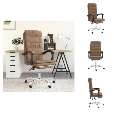 Produktbild von vidaXL Bürostuhl mit Liegefunktion Braun Stoff -  Bürostühle