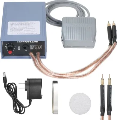 Produktbild von 5000W Punktschweißgerät für 18650 Akkupack - Mini Schweißkit - tragbar - bis 0,2 mm Nickelband - EU Spannung - mit Schweißstift