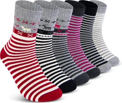 Produktbild von 6 oder 12 Paar THERMO Socken Damen mit Innenfrottee Wintersocken Damensocken 38202 - 6er 39-42