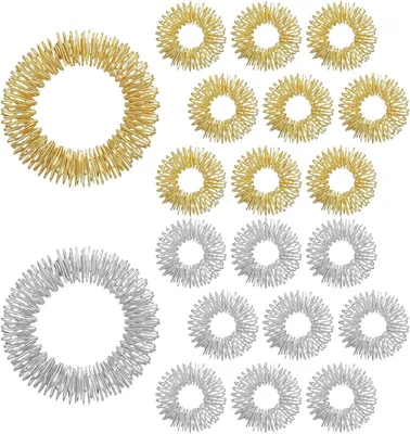 Produktbild von Akupressurringe 30er Pack - Anti Stress Massage Ringe für Finger - Hilfsmittel zur Selbstmassage gegen Muskelverspannungen
