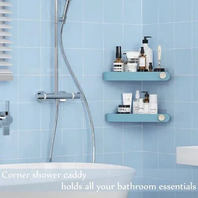 Produktbild von Famanu Wandregal Badezimmer - Eckenregal für Dusche