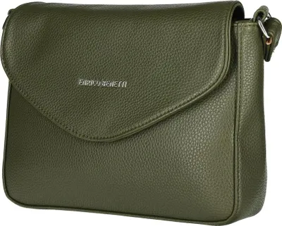 Produktbild von Kleine Damen Tasche Schultertasche Umhängetasche Crossover Bag Leder Optik Handtasche Olive