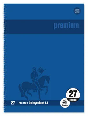 Produktbild von Staufen Collegeblock A4 80Bl 90g Lin27 Premium O blau lin mDR hfrei