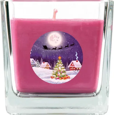 Produktbild von HS Candle "Weihnachten" Duftkerze im Bonbonglas - viele Motive zur Auswahl, Ideale Weihnachtsdeko zur Adventszeit