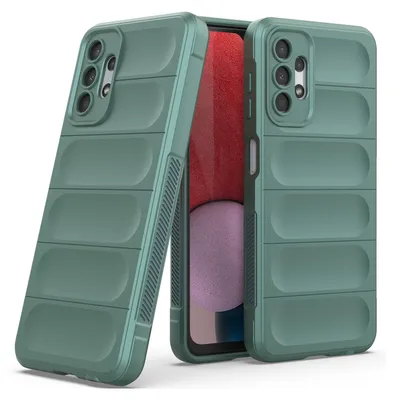 Image de Galaxy A13 Case, étui de protection antichoc en TPU Silicone pour Samsung Galaxy A13 5G/4G Vert