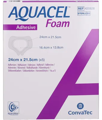 Produktbild von AQUACEL Foam adhäsiv Sakral 21,5x24cm, 5 St VER