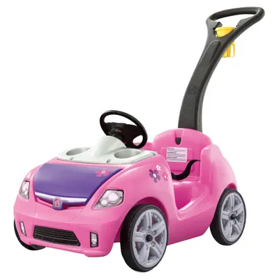 Produktbild von Step2 Whisper Ride Kinderauto / Rutscher in Rosa | Spielzeug Auto mit Schiebestange | Kinderfahrzeug / Rutscherauto ab 1.5 Jahre