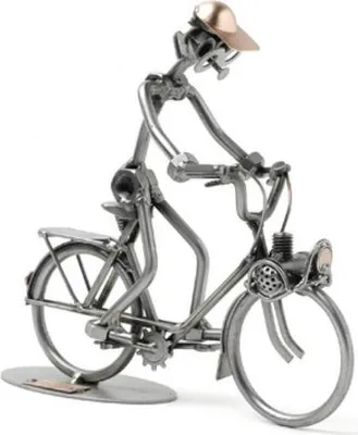 Produktbild von Metallskulptur Mofa "Solex" als Unikat für Fahrradfahrer