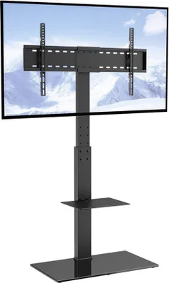 Zdjęcie produktu dla Stojak podłogowy do telewizora - obrotowy - regulowana wysokość - dla telewizorów o przekątnej 32-85 cali - standard VESA 600x800