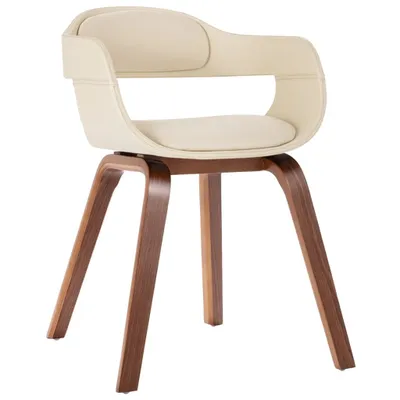 Immagine prodotto di Sedia da pranzo in legno curvato bianco e Pelle finta