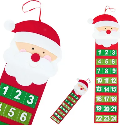 Image de Calendrier de l'Avent Miracle de Noël Bonhomme de neige en feutre Suspendu Blanc