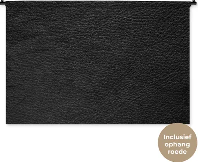 Produktbild von MuchoWow® Wandteppich Wandbehang Leder - Lederoptik - Schwarz - Grau 120x80 cm Tapisserie Dekoration Wandtuch - Wanddekorationen - Wandtücher