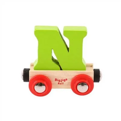 Image de Bigjigs Rail Wagon Rail en bois - Lettre N
