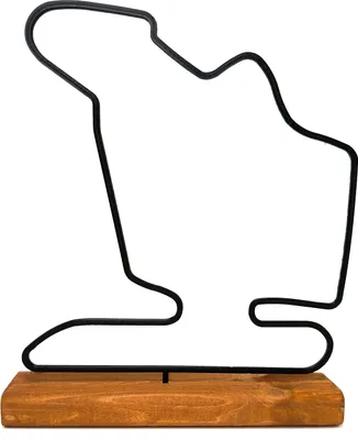 Produktbild von Model trate F1 Hungaroring, soška trate Formuly 1 nápad na darček pre fanúšika Formuly 1 Závit trate F1 na drevenom podklade dekorácia do izby pre fanúšika F1
