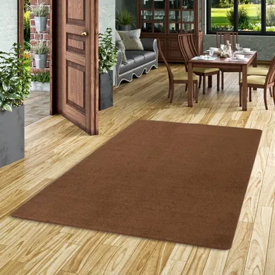 Produktbild von Velours Teppich Joy Braun, Größe:160x160 cm