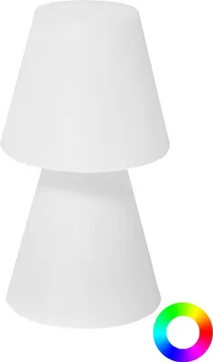 Produktbild von NewGarden LOLA 20 LED Tischleuchte 20cm Weiss + RGB, Akku Innen & Außen IP44