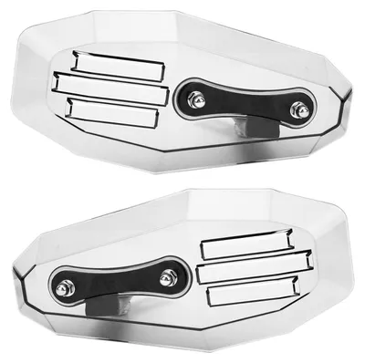 Imagen del producto de 2 protectores universales para manillar de motocicleta, fabricados en policarbonato transparente, accesorios para motocicleta
