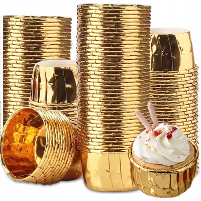 Produktbild von Decora Gold Muffinförmchen Backpapier Cupcake Förmchen 50 Stück