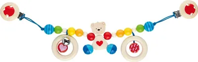 Produktbild von Heimess 763850 Kinderwagenkette Herzbär mit Clips, bunt
