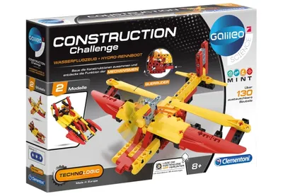 Produktbild von Clementoni Construction Challenge - Wasserflugzeug + Hydro-Rennboot