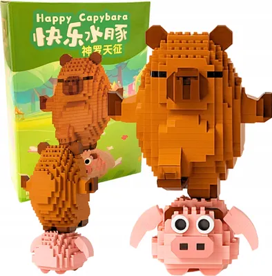 Obrázek produktu pro Kapibara 3D stavebnice – kreativní sada stavebních kostek