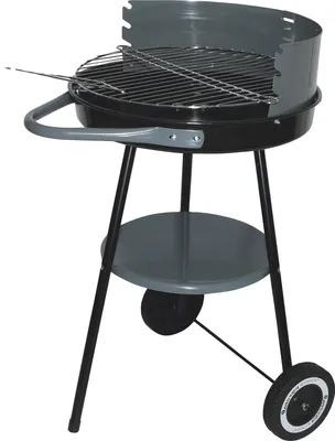 Productafbeelding van Tuinbarbecue, draagbaar design, in hoogte verstelbaar, zwart