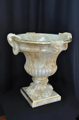 Zdjęcie produktu dla XXL Design Blumen Topf Dekoration Vase Vasen Handarbeit Deko Kelch Pokal 69cm