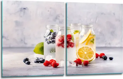 Produktbild von Herdabdeckplatten 2x40x52 Glaskeramikkochfeld 2-Teilig Glas Spritzschutz Nachtisch