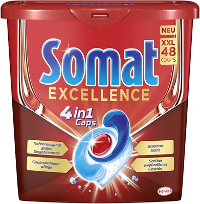 Produktbild von Somat Excellence 4in1, Geschirrspülmittel, Kapsel, 48 Stück(e), Box