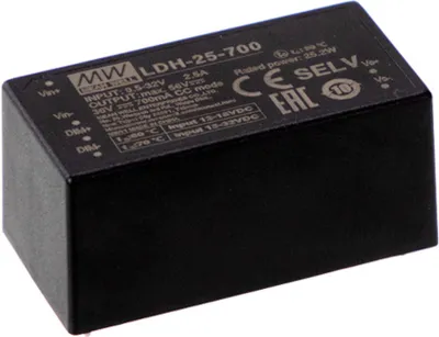 Produktbild von MEANWELL LDH-25-350, DC DC-LED-Treiber, 12,5-72V:350mA