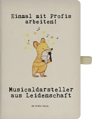 Produktbild von Mr. & Mrs. Panda Tagebuch Musicaldarsteller Leidenschaft - Transparent - Geschenk, Notizbuch A5, Adressbuch, Journal, Kladde