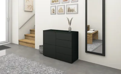 Produktbild von Kommode "Rova" 2-türig, schwarz-matt