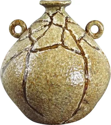 Zdjęcie produktu dla Wazon ceramiczny w kolorze miodowym 25x25 cm