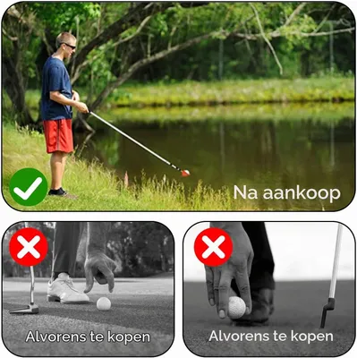 Produktbild von Golfball-Retriever, 2 m, aus Edelstahl, Teleskop, für Wasser