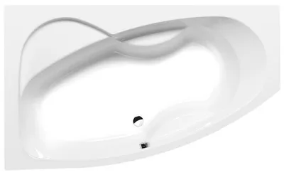 Produktbild von Raumspar Badewanne MAMBA 170 x 100 x 44 cm, links,weiß