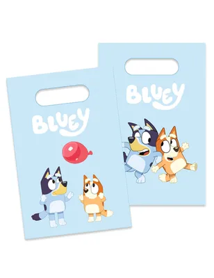 Image de série "Bluey" | 8 sacs de fête en papier 15,8x23,6cm