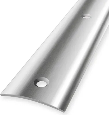 Produktbild von Übergangsschiene 3 x 30 x 2700 mm Übergangsprofil Übergangsleiste Edelstahl Glatt Mittig Versenkt Gebohrt Edelstahloptik Matt Wölbschiene Küberit