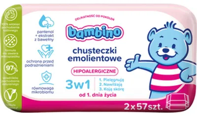 Obrázek produktu pro Chusteczki nawilżane Nivea Baby dla dzieci 2 x 57 sztuk