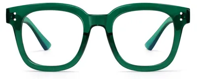Zdjęcie produktu dla Okulary z filtrem światła niebieskiego, damskie, duże, okulary do pracy przy komputerze, metalowe zawiasy, kolor zielony