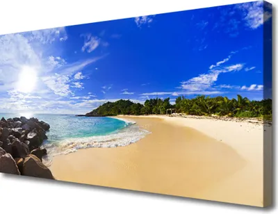 Produktbild von Tulup Leinwand-Bilder 100x50 Wandbild Canvas Kunstdruck Sonne Meer Strand Landschaft