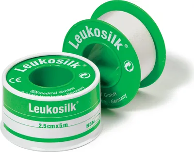 Produktbild von BSN medical Leukosilk, 500 x 1,25 cm, Rund, Grün, Weiß, CE, 1 Stück(e)