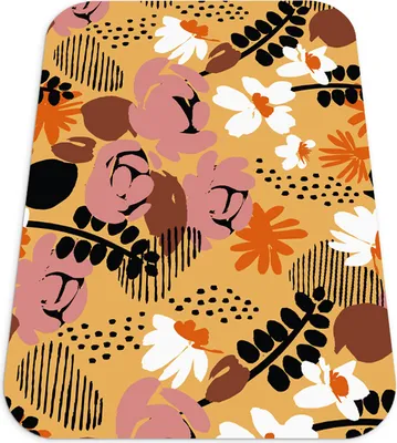 Produktbild von Bodenschutzmatte - Bürostuhlunterlage - 120x90 cm - Matte - Stuhlmatte -Präsidentschaftsblumen