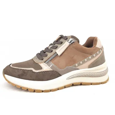 Produktbild von Tamaris  Damenschuhe Schnürschuhe Sportive Sneaker Braun Freizeit, Schuhgröße:38 EU