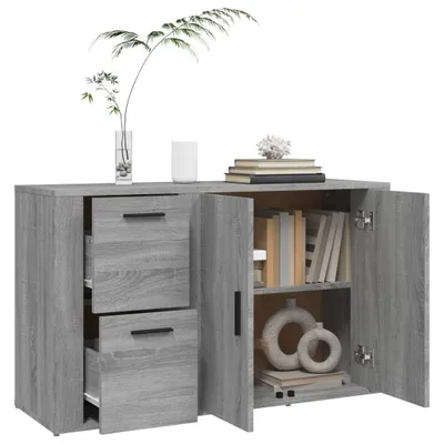 Immagine prodotto di Credenza grigia Sonoma 100x33x59,5 cm materiale a base di legno